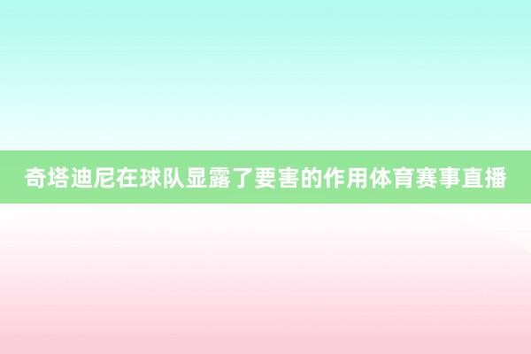 奇塔迪尼在球队显露了要害的作用体育赛事直播