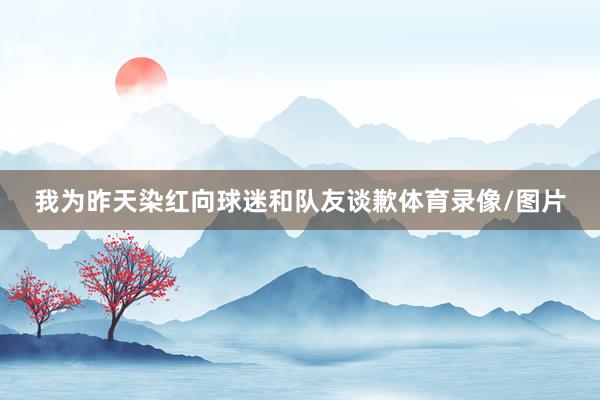 我为昨天染红向球迷和队友谈歉体育录像/图片