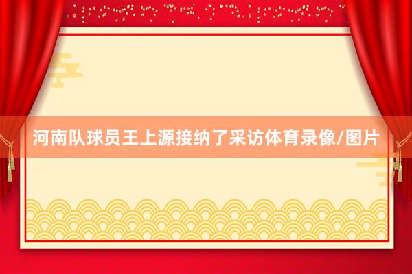 河南队球员王上源接纳了采访体育录像/图片