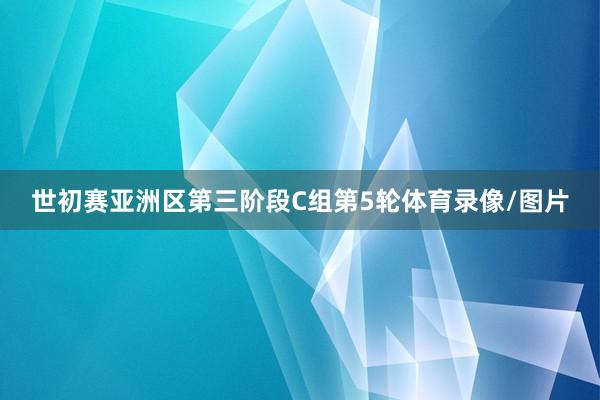 世初赛亚洲区第三阶段C组第5轮体育录像/图片