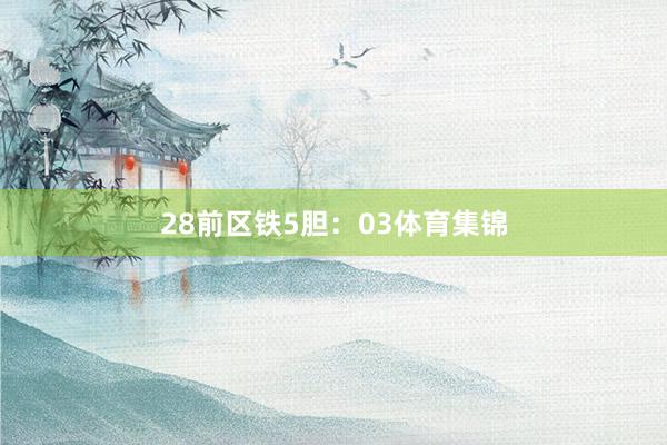 28　　前区铁5胆：03体育集锦