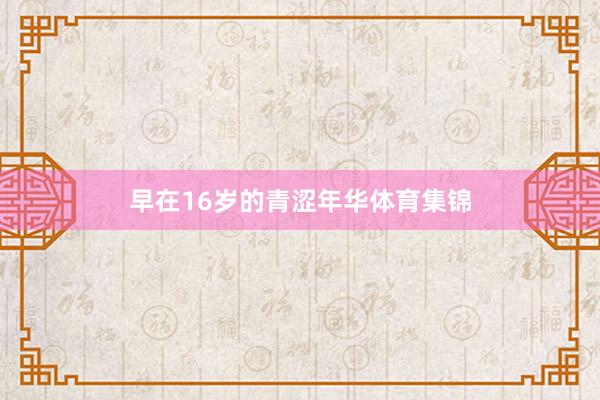 早在16岁的青涩年华体育集锦
