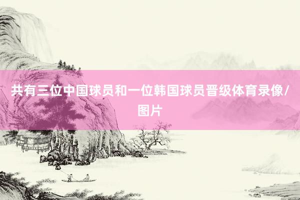 共有三位中国球员和一位韩国球员晋级体育录像/图片