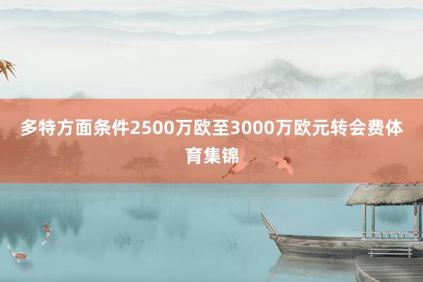 多特方面条件2500万欧至3000万欧元转会费体育集锦