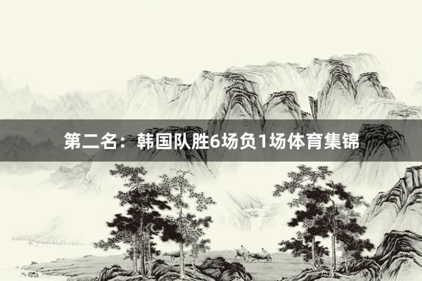 第二名：韩国队胜6场负1场体育集锦