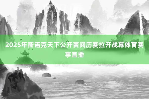 2025年斯诺克天下公开赛阅历赛拉开战幕体育赛事直播