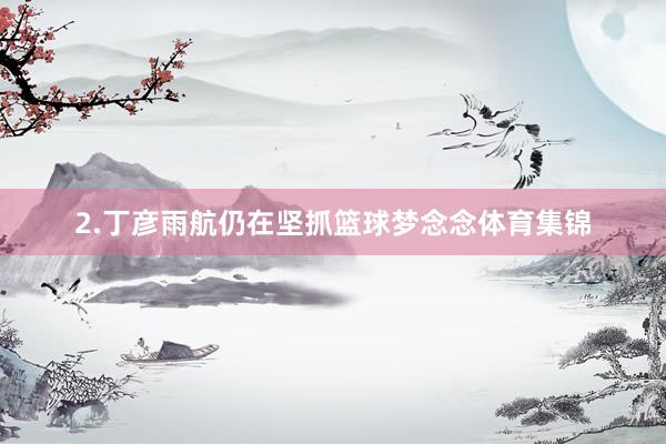 2.丁彦雨航仍在坚抓篮球梦念念体育集锦