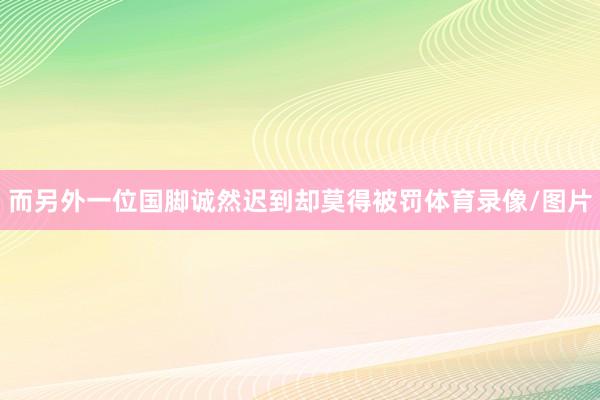 而另外一位国脚诚然迟到却莫得被罚体育录像/图片