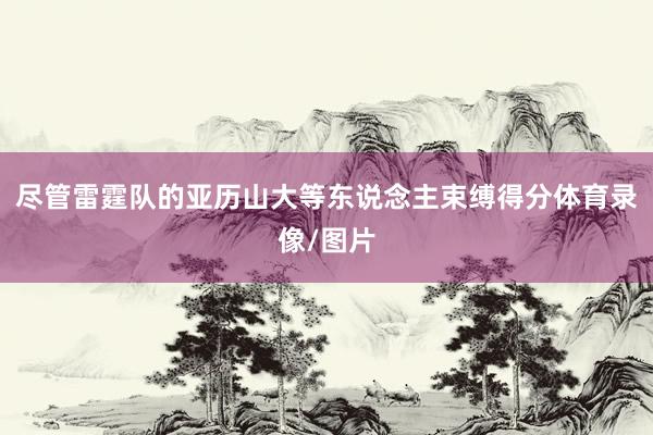 尽管雷霆队的亚历山大等东说念主束缚得分体育录像/图片