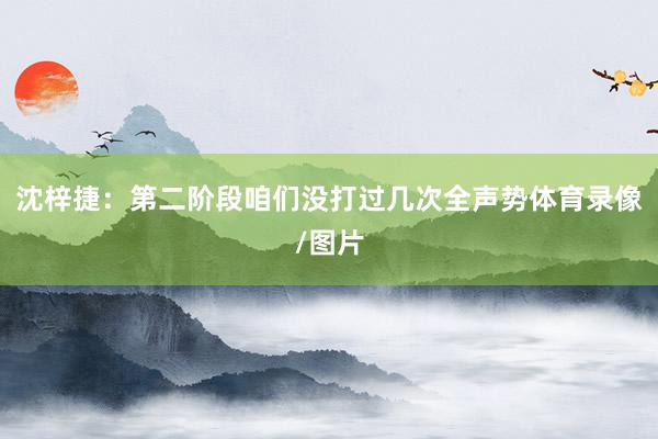 沈梓捷：第二阶段咱们没打过几次全声势体育录像/图片