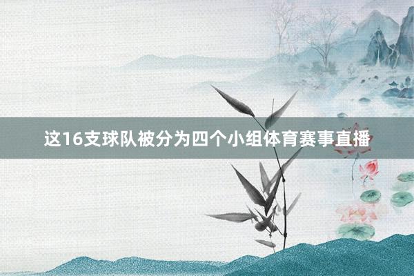 这16支球队被分为四个小组体育赛事直播