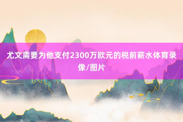 尤文需要为他支付2300万欧元的税前薪水体育录像/图片