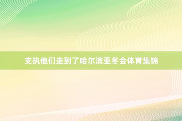 支执他们走到了哈尔滨亚冬会体育集锦
