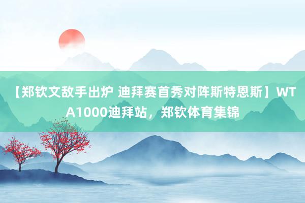 【郑钦文敌手出炉 迪拜赛首秀对阵斯特恩斯】WTA1000迪拜站，郑钦体育集锦