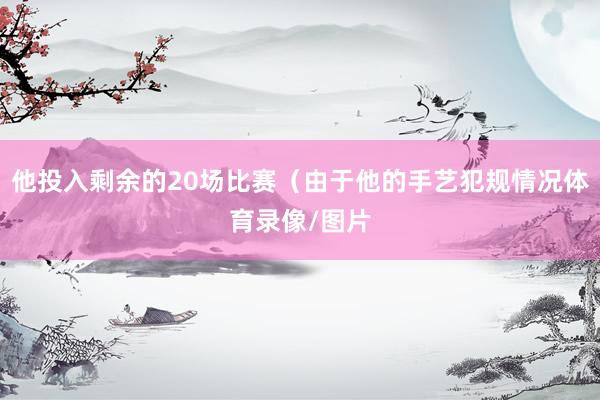 他投入剩余的20场比赛（由于他的手艺犯规情况体育录像/图片