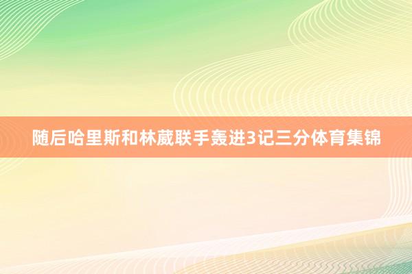 随后哈里斯和林葳联手轰进3记三分体育集锦