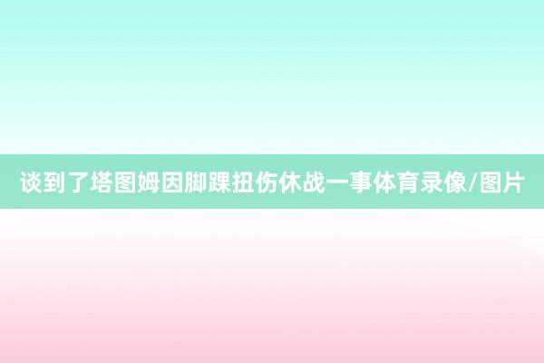 谈到了塔图姆因脚踝扭伤休战一事体育录像/图片