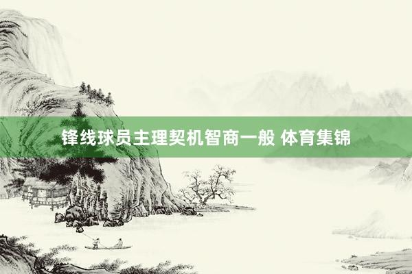 锋线球员主理契机智商一般 体育集锦