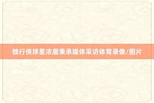 独行侠球星浓眉秉承媒体采访体育录像/图片