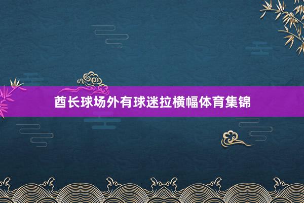 酋长球场外有球迷拉横幅体育集锦