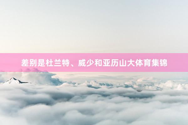 差别是杜兰特、威少和亚历山大体育集锦