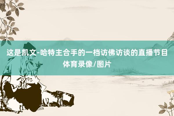 这是凯文-哈特主合手的一档访佛访谈的直播节目体育录像/图片