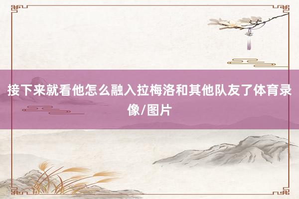 接下来就看他怎么融入拉梅洛和其他队友了体育录像/图片