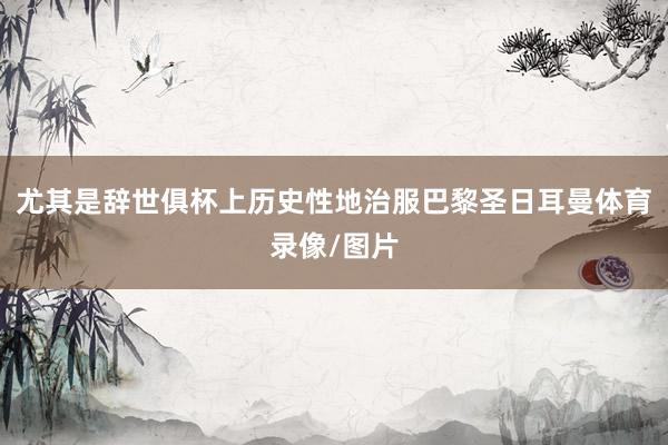 尤其是辞世俱杯上历史性地治服巴黎圣日耳曼体育录像/图片