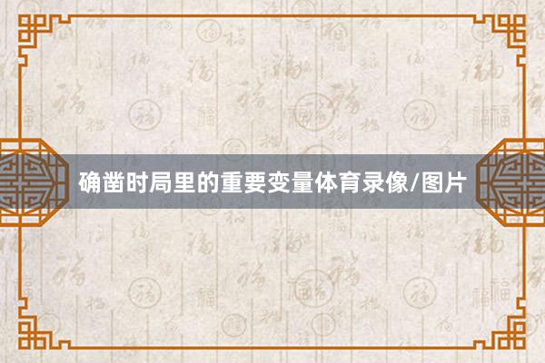 确凿时局里的重要变量体育录像/图片
