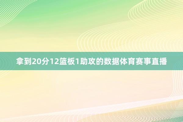 拿到20分12篮板1助攻的数据体育赛事直播