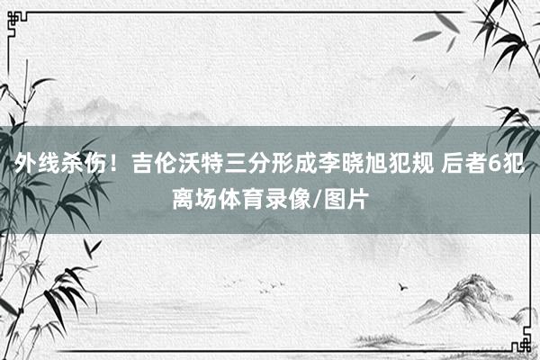 外线杀伤！吉伦沃特三分形成李晓旭犯规 后者6犯离场体育录像/图片