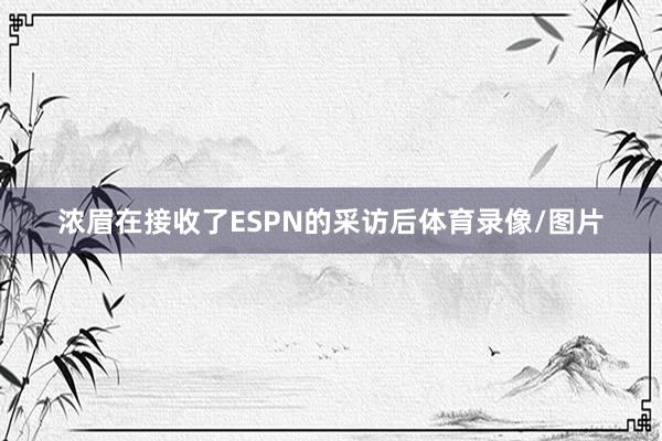 浓眉在接收了ESPN的采访后体育录像/图片